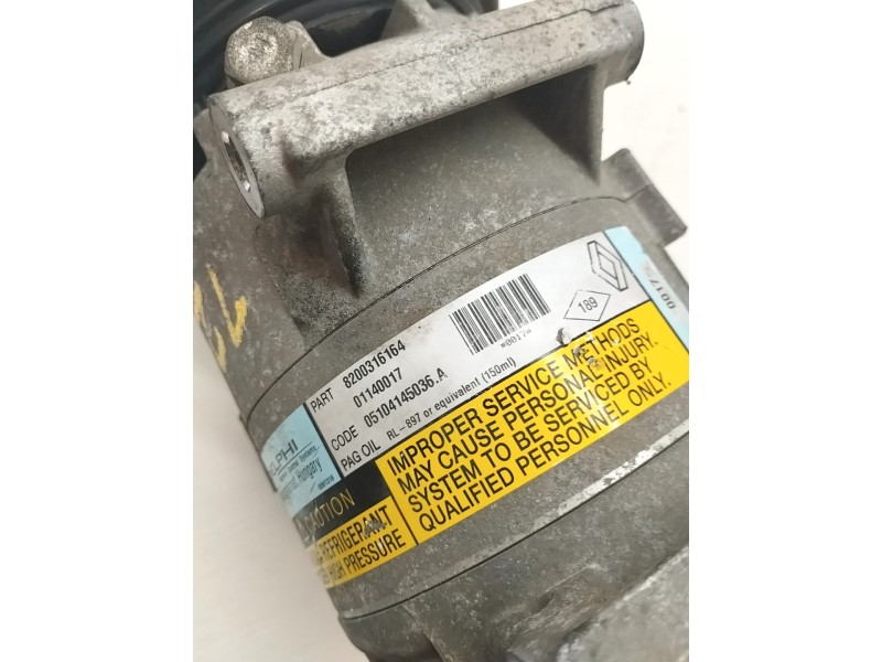 Recambio de compresor aire acondicionado para renault scenic ii 1.6 16v referencia OEM IAM 8200316164  