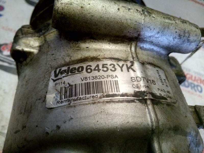 Recambio de compresor aire acondicionado para citroën xsara picasso 1.6 16v hdi referencia OEM IAM 6453YK  
							