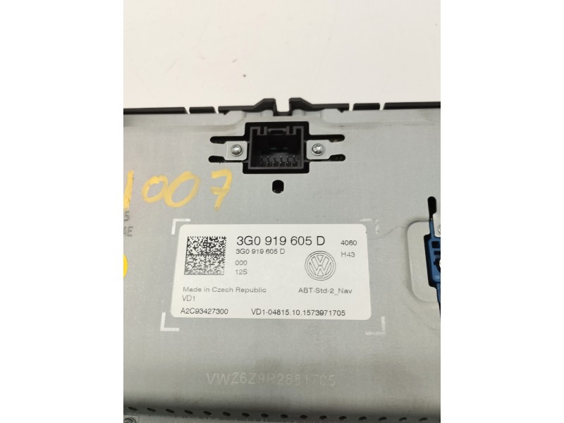 Recambio de pantalla multifuncion para volkswagen golf vii lim. (5g1) advance bluemotion referencia OEM IAM 3G0919605D  