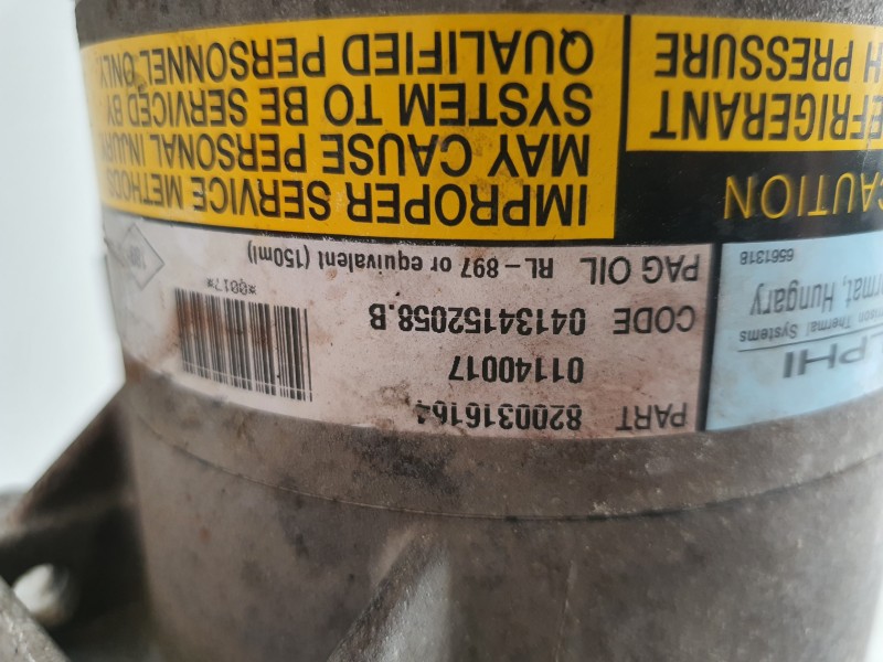 Recambio de compresor aire acondicionado para renault scenic ii 1.5 dci diesel referencia OEM IAM 9654764280  
							