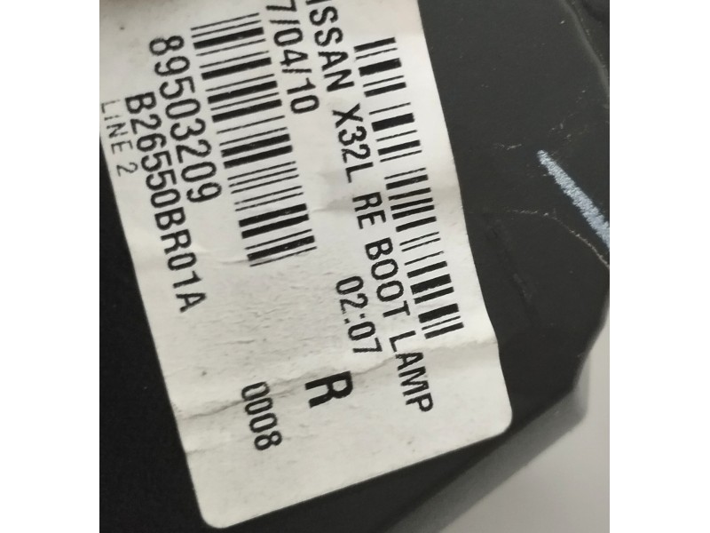 Recambio de piloto trasero derecho interior para nissan qashqai (j10) tekna premium referencia OEM IAM 89503209  