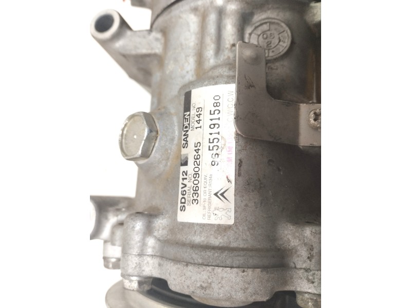 Recambio de compresor aire acondicionado para peugeot 206 sw 1.4 hdi referencia OEM IAM 9655191580  