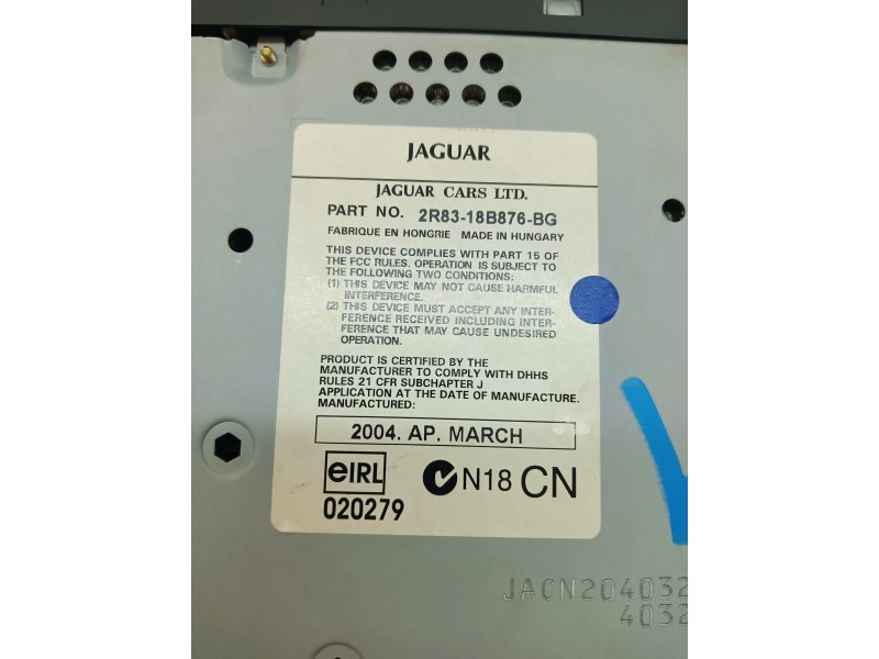 Recambio de sistema audio / radio cd para jaguar s-type 2.7 v6 diesel executive referencia OEM IAM 2R8318B876BG  